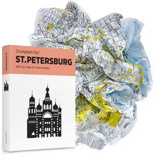Crumpled City Map | St-Petersburg