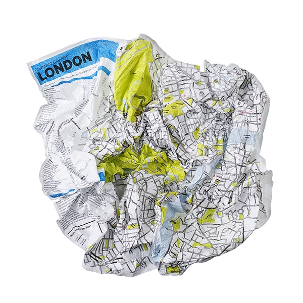 Crumpled City Map | St-Petersburg